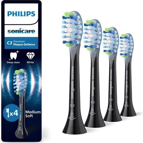 Confezione da 4 testine per spazzolino - PHILIPS - HX9044/88 - C3 nero (1/5)