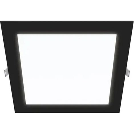 Downlight LED Empotrable Cuadrado Negro 22,5 x 22,5 cm Foco LED 18 W CCT (1/5)