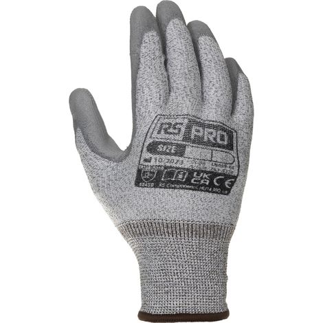 Gants de manutention RS PRO taille 9, L, Résistant aux coupures, 1 Paire, Gris ( Prix pour 1 paire )