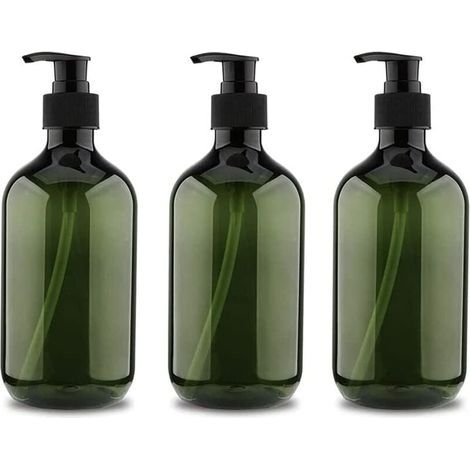 3-teiliges Set mit 500-ml-Pumpflaschen, Shampooflaschen, nachfüllbaren Flüssigkeitsspendern, leeren nachfüllbaren Pumpflaschen, leeren nachfüllbaren Seifenpumpenflaschen (1/4)