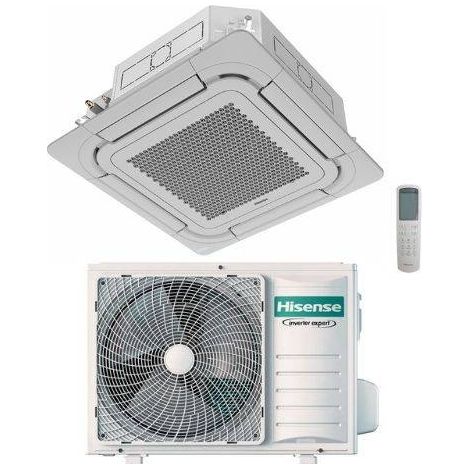 Hisense Climatizzatore Cassetta Inverter Da 36000 Trifase Btu AUC105UR4RKC8 Con Gas R32 Inverter R-32 Classe A++ Griglia inclusa