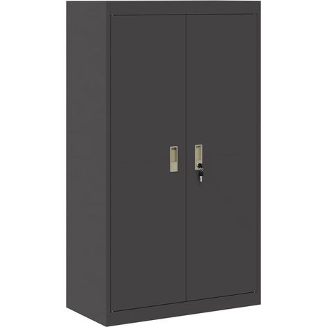 Storage Cabinet Black 80 x 40 x140 cm Steel vidaXL