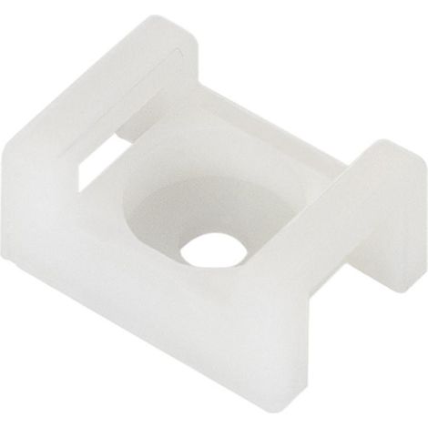 Pack de 100 Embases pour Colliers de Serrage  Blanc