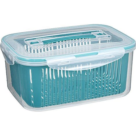 Boite De Rangement Pour Fruits - Bac A Baies Avec Passoire Amovible - Contenant Alimentaire Pour Refrigerateur - 1 Unite (1/5)