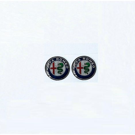 2 autocollants de remplacement pour emblème de porte-clés Alfa Romeo en résine époxy gel 3D de 14 mm (1/5)