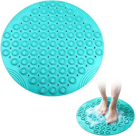 Alfombrilla de baño redonda antideslizante, Para duchas, baños y aseos, Alfombrilla de baño impermeable, Lavable a máquina, 55 x 55 cm (1/5)