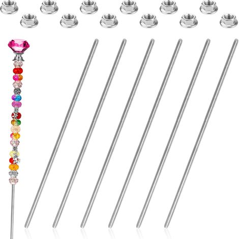 Lot de 6 Tige filetée M4x250mm Acier inoxydable 304, Filetage métrique avec 12 Ecrou a embase, Construction