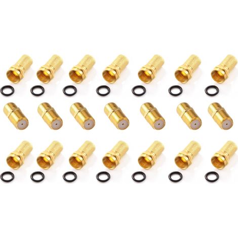 Adaptateur Antenne TV Mâle 21 Pièces Connecteurs Antenne TV Connecteur f Adaptateur Câble satellite Femelle Câble satellite Connecteur (1/5)
