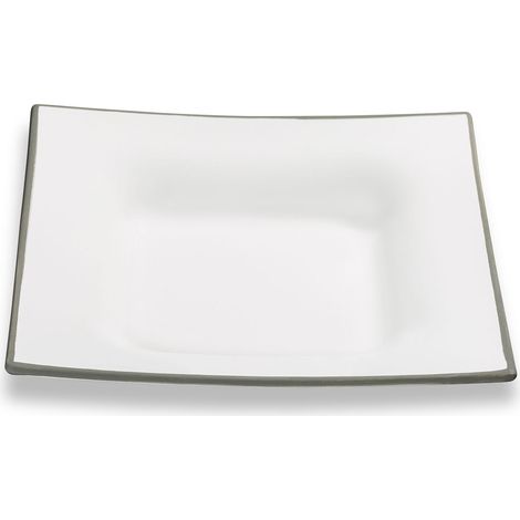 Gmundner Keramik Grauer Rand, Assiette à soupe Trend (20x20cm) (1/3)