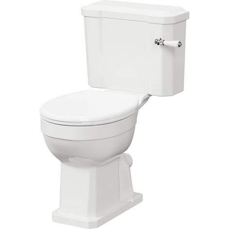 Windsor Traditional Close Coupled Toilet with Soft Close Toilet Seat (1/5)