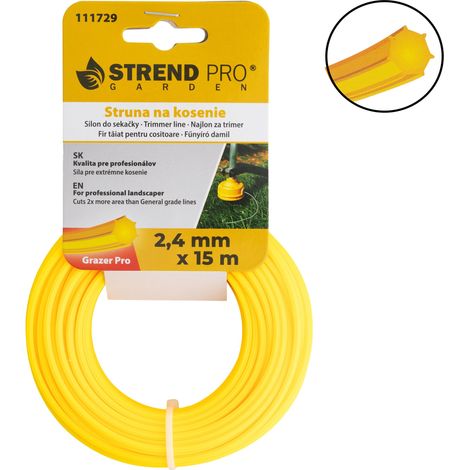 Trimmerfaden Grazer Pro Hepta 2,4 mm, L-15 m, HEX