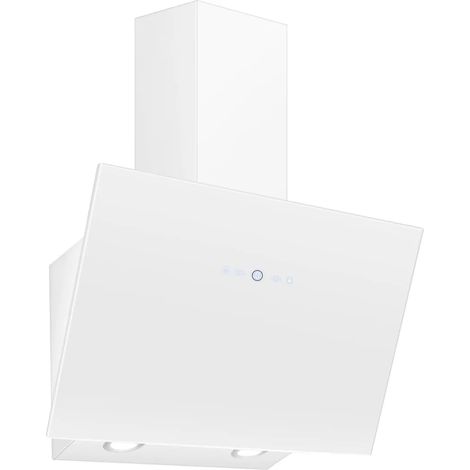 Hotte Aspirante 60cm Blanche Inclinée 700 m³/h Tactile LED Classe A++ Évacuation et Recyclage (1/5)