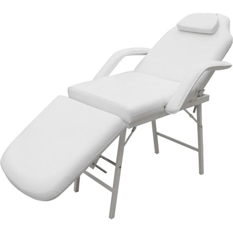 Fauteuil de massage,Fauteuil Relax,Chaise Massage pour traitement facial Simili-cuir Blanc FNNF928706 (1/5)