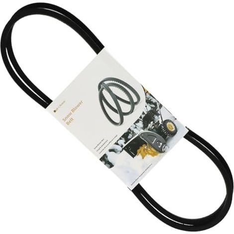 Lot de 2 courroies de souffleuse à neige 954-0367 754-0367 pour tarière, courroie de rechange pour souffleuse à neige MTD Troy Bilt Cub Cadet 754-0153, 754-0273, 9,5 x 86,4 cm (noir) (1/5)