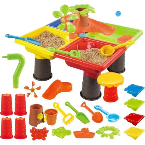 Table à Sable et Eau - Table d'eau et de Sable Sensorielle Jeux d'Extérieur