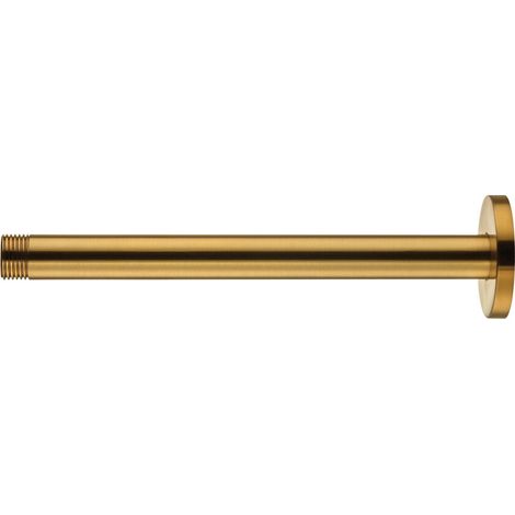 Balterley Modern Bathroom Round Ceiling Mounted Shower Arm Durable Stainless Steel Construction, 221mm - Brushed Brass Finish