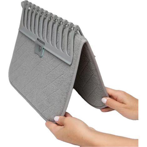 Tapis de séchage absorbant en microfibre ultra-fine,tapis pliable for vaisselle,support de rangement for assiettes sur plan de travail de cuisine (1/5)