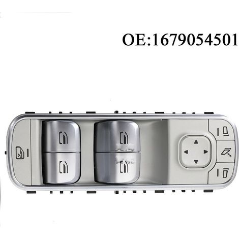 1679054501 Interrupteur de lève-vitre, interrupteur de lève-vitre électrique, compatible avec les modèles Mercedes-Benz 2019-2021, commande la montée et la descente des vitres électriques, facile à ut
