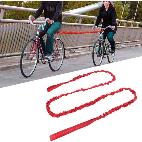 Corde de Traction pour Vélo Enfant - Corde de Remorquage pour VTT et Cyclisme en Famille - Couleur Rouge (1/5)