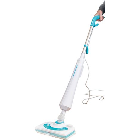 Escoba de vapor 1300W - Cabezal articulado - VENTEO - Vapor continuo - Sistema doble depósito de agua/detergente - Uso interior/exterior (1/5)
