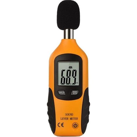 Sound Level Meter 30-130 dBA, Professional Decibel Meter with Backlit Display (9 V Battery Included) MUMU (1/4)