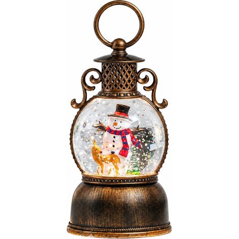 Boule à neige Père Noël avec musique, minuterie 6 heures, décoration de Noël bonhomme de neige (1/5)