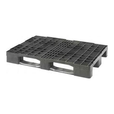 Kunststoffpalette Maße 1200x800x150mm Antirutschkante 7mm 1 EURO anthrazit (1/2)