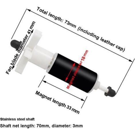 Turbine Rotor-73 Mm-E02 Fixe-Pompe A Eau-Aquarium-Jardin-Piscine-Mini Silencieuse-1 Piece (1/2)