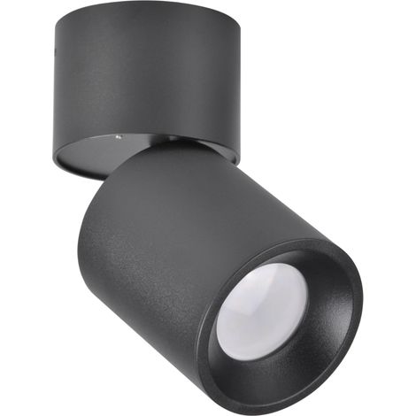 Spot plafond orientable GU10 noir alu Polux Nixa 314246 (1/3)