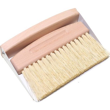 Ensemble Balai Brosse Tablepelle Poussière: Pelle à Poussière et Brosse à Main Brosse à Main en Bois Pellepoussière Balai à Farine Mini Balai Table - Brosse Table Brosse(Pelle blanche en sisal) (1/5)