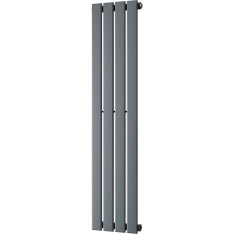 Typhoon - Anthracite Vertical Radiator H1200mm x W272mm Single Panel
