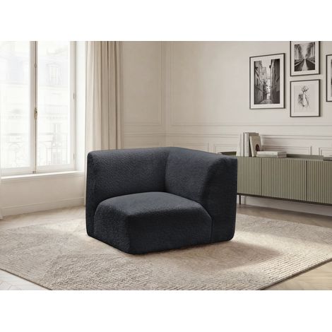 BOBOCHIC - Petit angle pour canapé modulable ANDA tissu chenille Noir