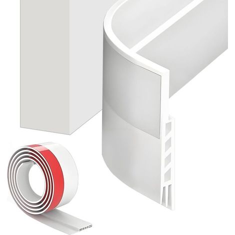 Boudin de Porte Isolant, Joint Anti-Froid pour Porte, Silicone Élastique Auto, Découpage Facile, Thermique, Coupe-Vent, Insionorisant et Imperméable (1m x 5cm, Blanc) (1/5)