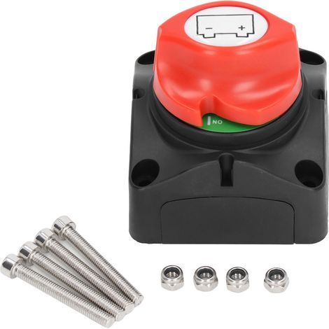 Interrupteur D'isolation de Batterie 12‑36V 275A Interrupteur de Déconnexion de Batterie On Off 2 Positions Isolateur de Coupure de Courant Interrupteur Principal Kit D'interrupteur de Coupure pour Vo (1/5)