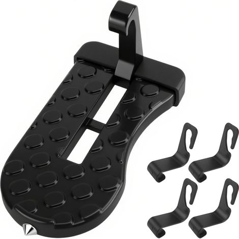 Marchepied de porte de voiture pour accès au toit, pédale de porte de voiture multifonction avec marteau de sécurité, crochet de verrouillage portable pliable pour la plupart des véhicules, SUV (1/5)