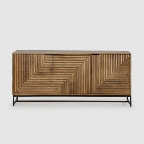 Aparador 3 puertas md-Nerea acabado madera de mango, 170cm(ancho) 79cm(alto) 40cm(largo) (1/4)