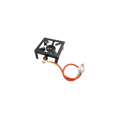 – Poêle en fonte 8000W avec support – Tube caoutchouc 1,5m – Vanne de contrôle pour puissance ajustable – Camping et barbecue (1/5)