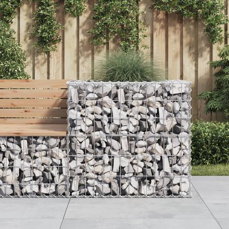 Panier de gabions argenté 70x70x65 fer galvanisé (1/5)