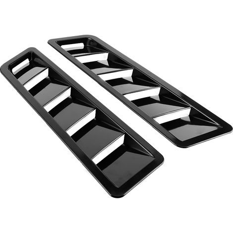 Baguette de garniture universelle en 2 pièces pour panneau d'entrée d'air de capot, persiennes de capot, cache de ventilation de refroidissement, garniture extérieure de voiture (1/5)