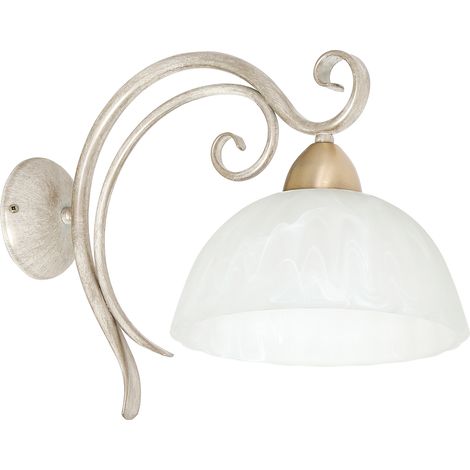 Applique murale crème verre Aurora E27 15W Luminex