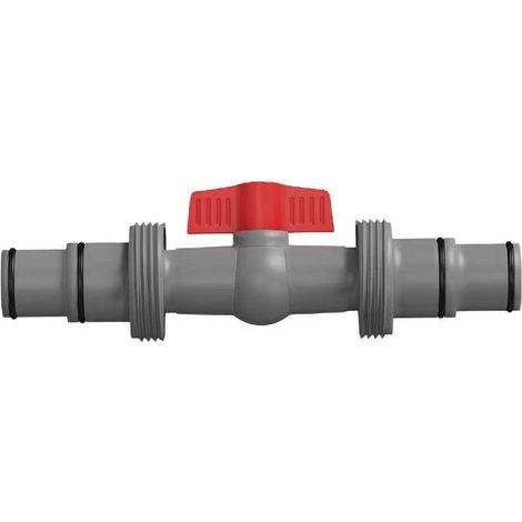 Raccord de tuyau, robinet d'arrêt de piscine 32 mm vers 38 mm, adaptateur de tuyau de piscine 2 voies en PVC – Robinet d'arrêt, vanne d'arrêt, robinet à boisseau sphérique pour tuyau Ø 32/38 (1/5)