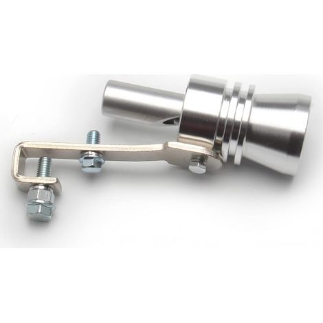 D'échappement Sifflet,Turbo Simulateur,Silencieux Universel Voiture,Sifflet en Aluminium ,Turbo Sound Simulateur, universel 'Turbo' ,pour Tuyau Déchappement de Voiture,pour diamètre 56-85mm (1/5)