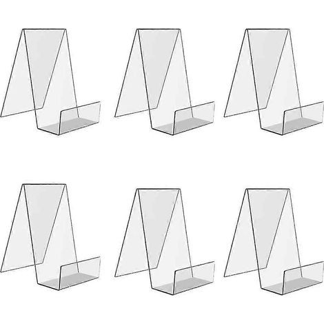 Lot de 6 présentoirs à livres en acrylique transparent, étagères à livres en acrylique pour l'exposition de livres (1/5)