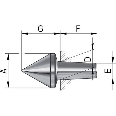 Röhm insertos intercambiables para puntos rotatorios, tamaño 104, 60° - 070728 (1/4)