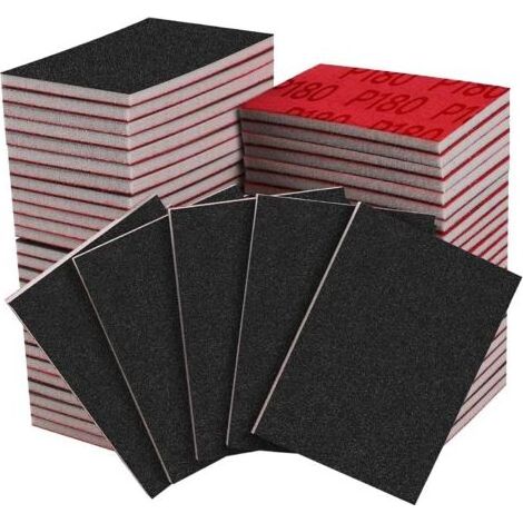 48pcs éponges De Ponçage, Grains 180-3000, Blocs D'éponges De Ponçage, Ponceuse à Main pour Poncer La Peinture sur Bois, La Rouille Métallique, Les Murs, Le Plastique (1/5)