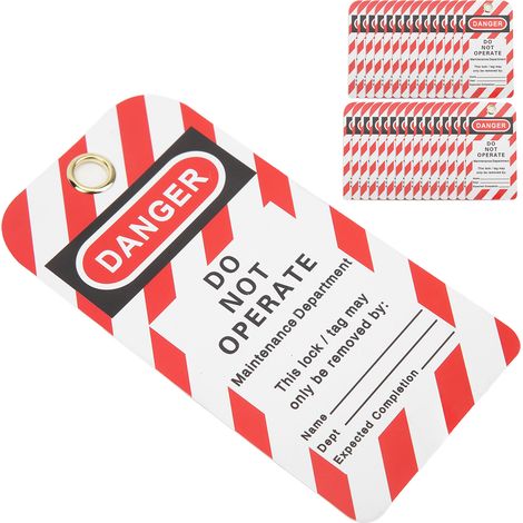 Lot de 30 étiquettes de consignation réinscriptibles « Danger » – Ne pas utiliser – Avertissement de sécurité – Réutilisables pour l’industrie chimique (1/5)