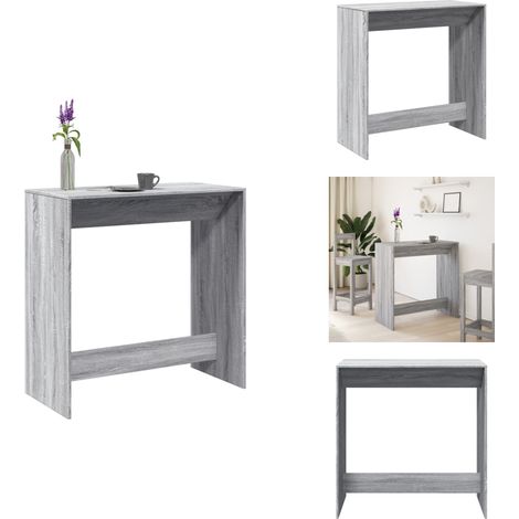 Bartisch Grau Sonoma 102x50x103,5 cm Holzwerkstoff - Bartisch - Bartische - Stehtisch - Kneipentisch (1/5)