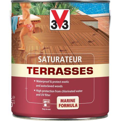 Olio legno v33 terrace oil finitura opaca protezione UV (1/2)