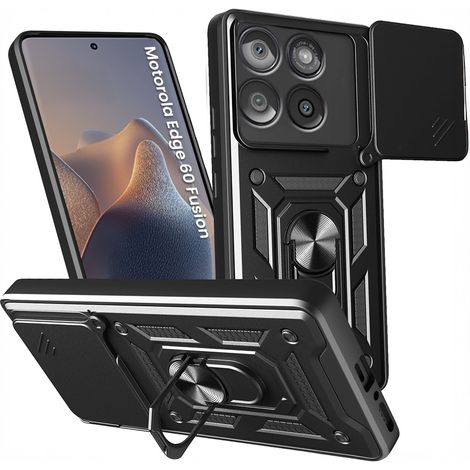 Funda protectora para Motorola Edge 60 / 60 Fusion, CamShield Slide, negra. (1/5)