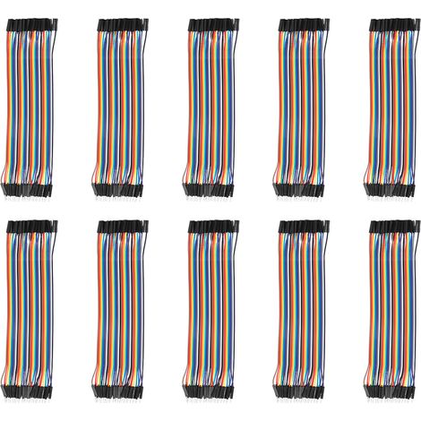 10 Pièces Câble de Connexion Mâle-Femelle 2.54mm pour Circuits Électroniques et Arduino (1/5)